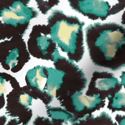 Green leopard ink spots 