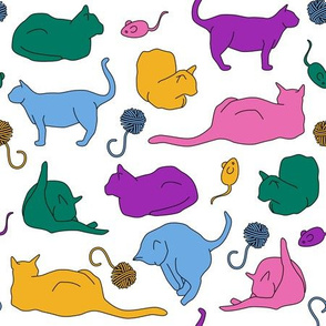 Feline Frenzy Colorful Cats