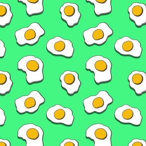 eggs on green