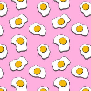 eggs on pink