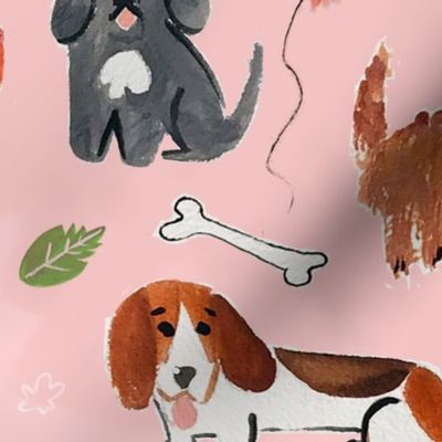 dog party pattern