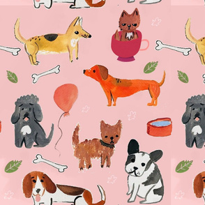 dog party pattern