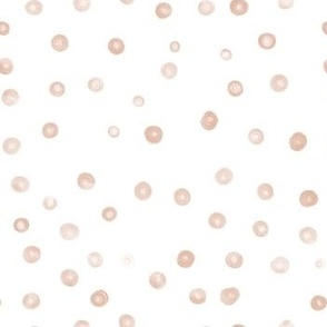 Soft Peach Pink Watercolour Dots