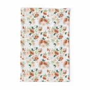 8" Santa Fe Watercolor Florals Fall // White