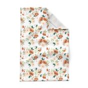 8" Santa Fe Watercolor Florals Fall // White