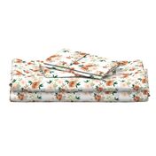 8" Santa Fe Watercolor Florals Fall // White