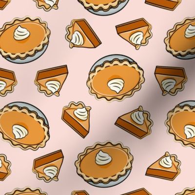 Pumpkin pie - toss - fall food - thanksgiving - pie slice - pink - LAD19