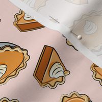 Pumpkin pie - toss - fall food - thanksgiving - pie slice - pink - LAD19