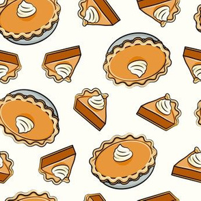 Pumpkin pie - toss - fall food - thanksgiving - pie slice - cream - LAD19