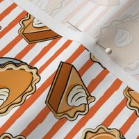 Pumpkin pie - toss - fall food - thanksgiving - pie slice - orange stripe - LAD19