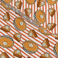 Pumpkin pie - toss - fall food - thanksgiving - pie slice - orange stripe - LAD19