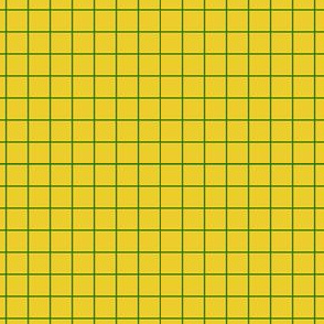 Tangy Citrus Grid of Lime Shadows on Sunny Lemon