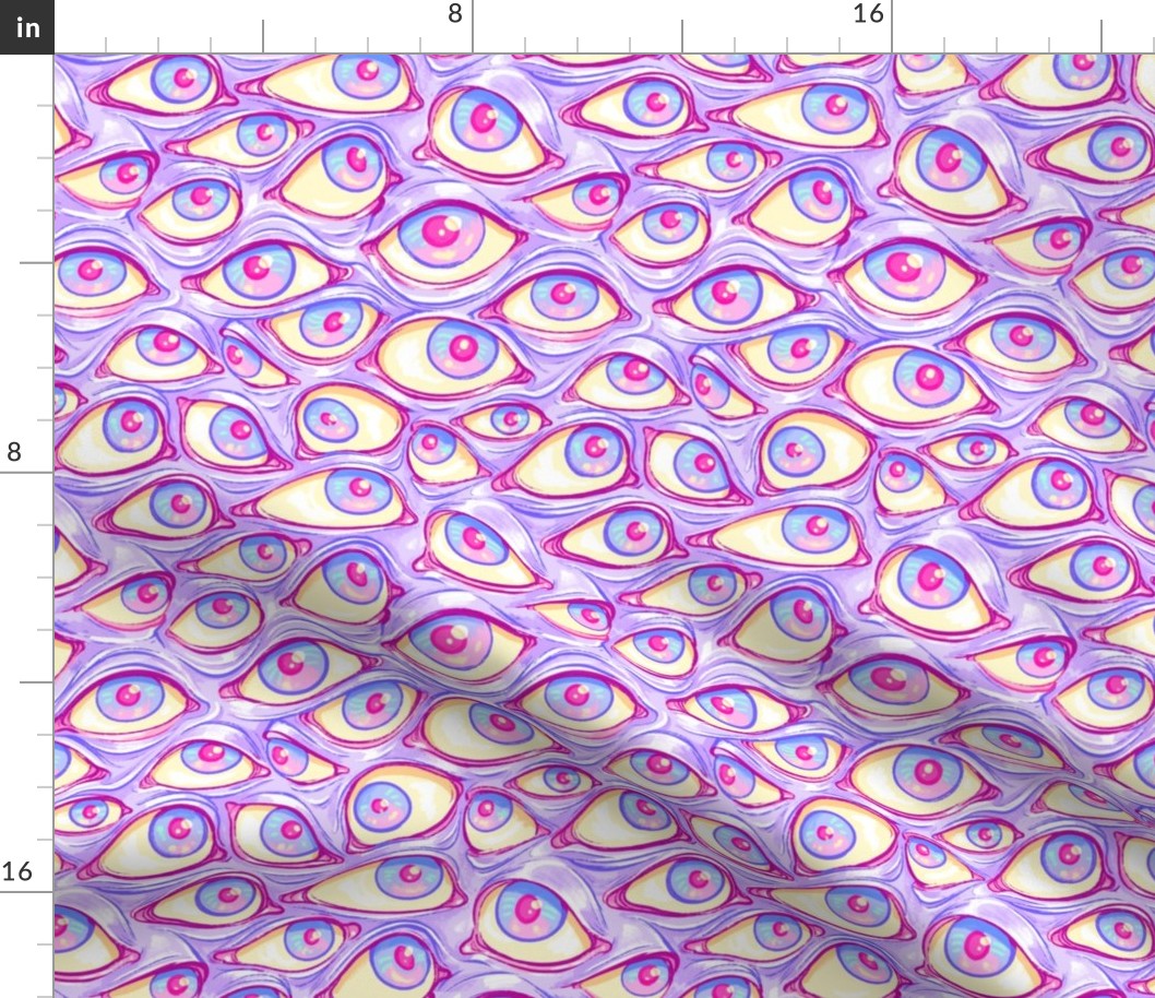 Wall of Eyes in Purple 2X