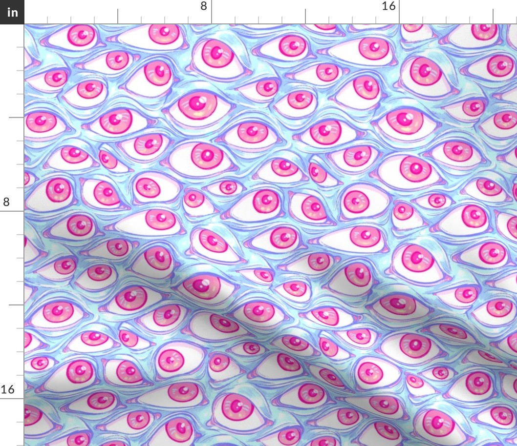 Wall of Eyes in Baby Blue 2X