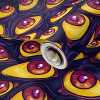 Wall of Eyes in Dark Purple 2X