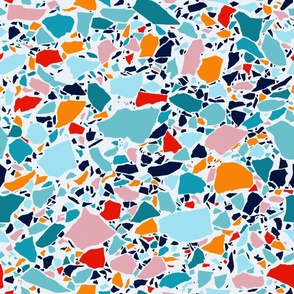 Pink and Blue Terrazzo