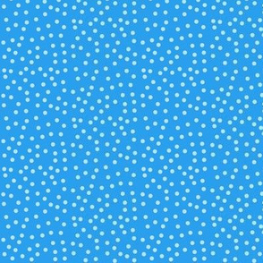 Twinkling Dots of Baby Blue on Summer Daze Blue - Small Scale