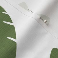green linen feather