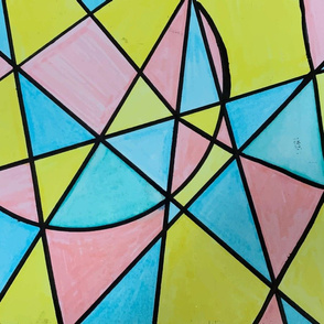 Pastel Triangles and Circle Color Blocks