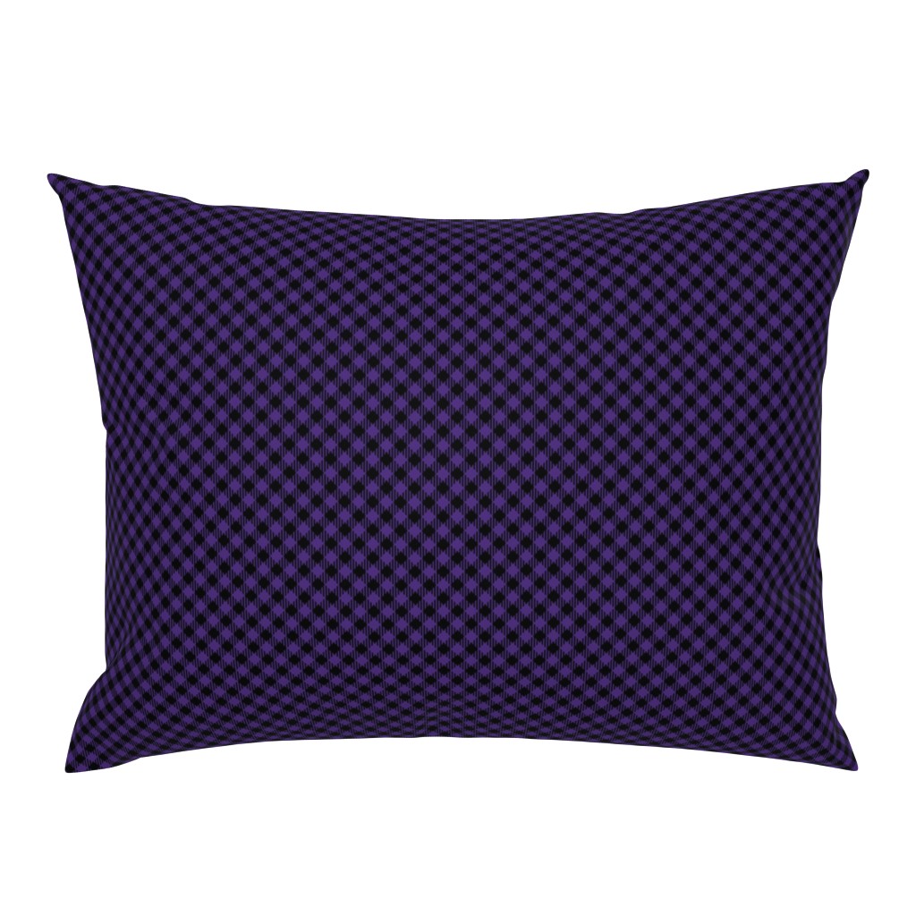 Diagonal Purple and Black Mini 1/4 Inch Buffalo Checks