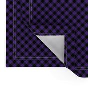 Diagonal Purple and Black Mini 1/4 Inch Buffalo Checks