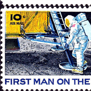 14-9   First_Man_on_Moon_19 July 1969_First day of Issue-10c Airmail