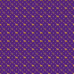 WKC Pugs on Purple and Gold