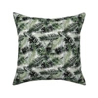 Coconut Palm Leaves Small Scale - Dark Greens 