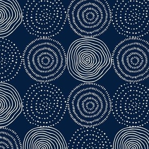 Tree Rings (navy)