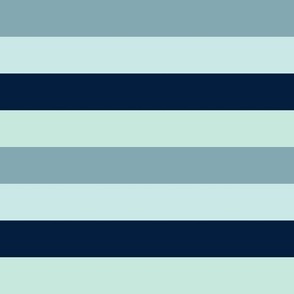 Stripes 1" (navy + pond blue)