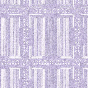 Ornate Striped Faux Velvet Frame Lilac  
