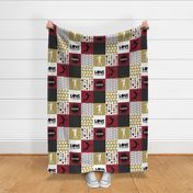 Volleyball//Trojans - Wholecloth Cheater Quilt