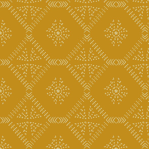 mudcloth freehand tile - mustard - small