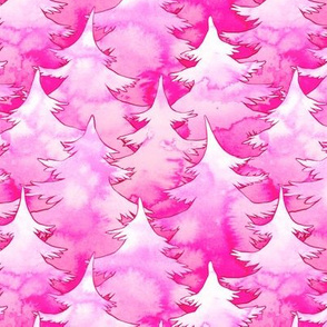  Pink Watercolor Pines