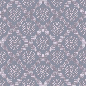 Batik Trellis - Gray and Blush