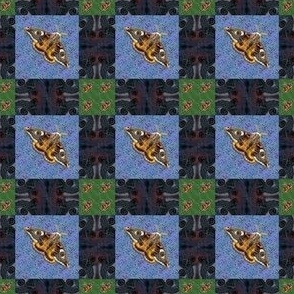 Moth with Eye Spots Cheater Quilt