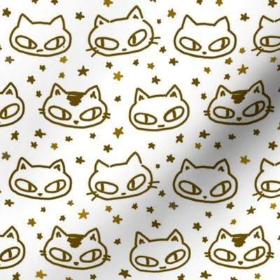 Kitties and Twinkle Stars White