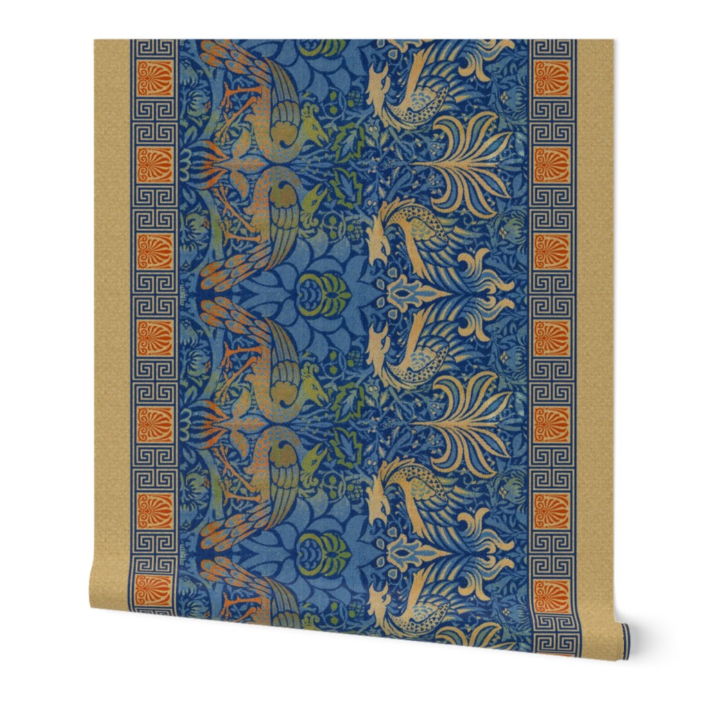 William Morris  Peacock and Dragon Border Print ~ Bright Original 