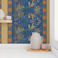 William Morris  Peacock and Dragon Border Print ~ Bright Original 