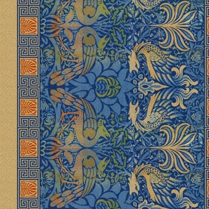 William Morris  Peacock and Dragon Border Print ~ Bright Original 