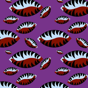 T-Rex Toothy Smiles - PurpleBlackBlue