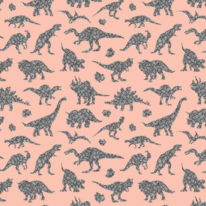 Granit dinosaurs in pink