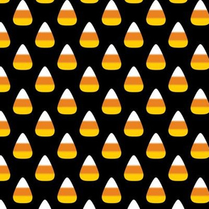 candy corn on black