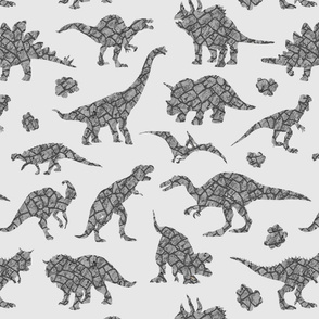 Granit dinosaurs in grey