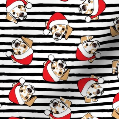 Christmas Lemon Dalmatians - black stripes-  LAD19