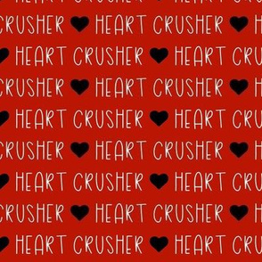 Heart Crusher // White on Red