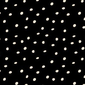 Mudcloth Polka Dots in Black + Bone