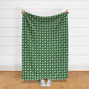 pom christmas fabric pomeranian dog fabric - dog, candy cane, holiday design - green