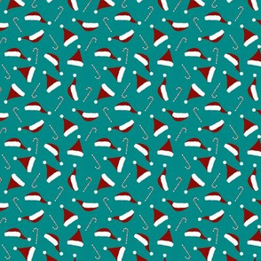 Tiny Santa Hats - Blue