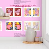 Watercolor Valentine Sachets Pink Set